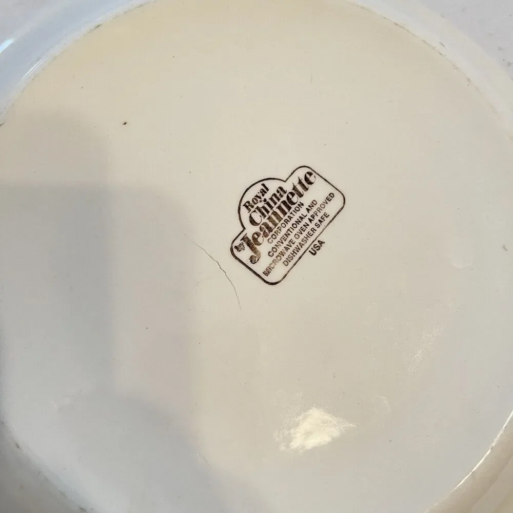 Vtg Royal China by Jeanette USA 11” Strawberry Pie Deep Dish Pie Plate w/ Recipe